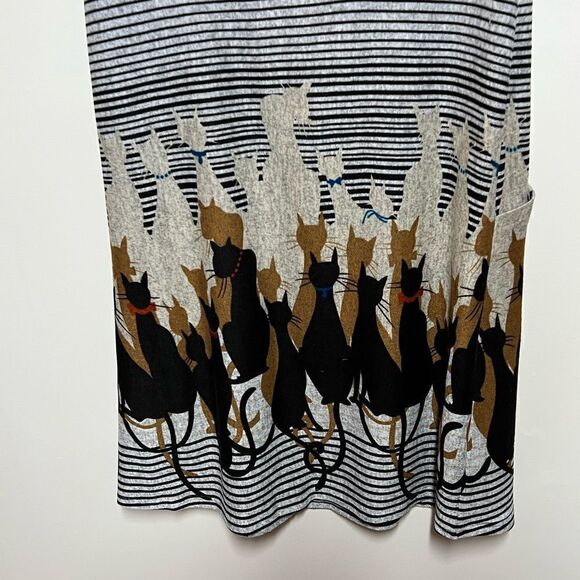 NWT LaVie Lente Cozy Cat Placement Shift Dress Sz S - Picture 9 of 13